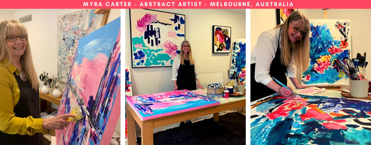 Vibrant and Textural Works by Myra Carter, Melbourne Abstract Artist